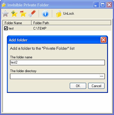 Invisible Private Folder 2.1.1.2 screenshot