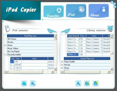 IPOD Copier 1.0.0.3 screenshot IPOD Copier 1.0.0.3 screenshot