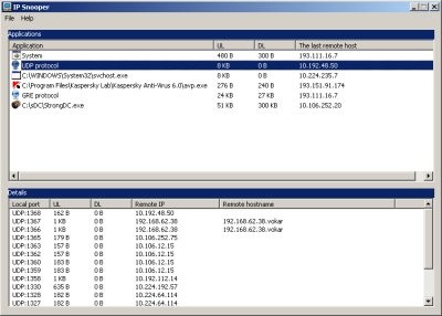 IPSnooper 1.0 screenshot IPSnooper 1.0 screenshot