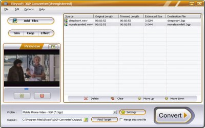 iSkysoft 3GP Converter 1.5.22 screenshot iSkysoft 3GP Converter 1.5.22 screenshot