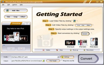 iSkysoft iPod Movie Covnerter 1.5.20 screenshot iSkysoft iPod Movie Covnerter 1.5.20 screenshot
