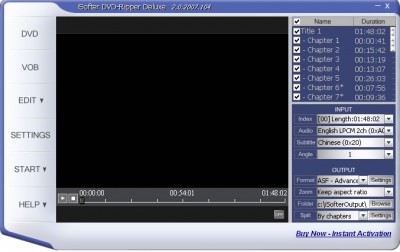 iSofter DVD Ripper Deluxe 2.0.2006.1 screenshot