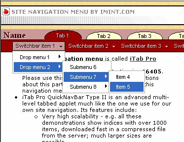 iTab Pro QuickNavBar 2.30 screenshot iTab Pro QuickNavBar 2.30 screenshot