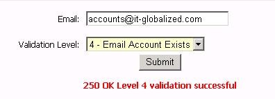ITG Email Validator 1.0 screenshot