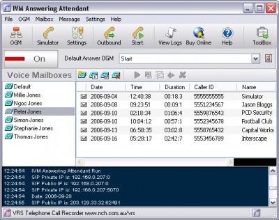 IVM Telephone Answering Attendant 2.42 screenshot IVM Telephone Answering Attendant 2.42 screenshot
