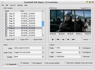 IwantSoft DVD Ripper 1.0 screenshot IwantSoft DVD Ripper 1.0 screenshot