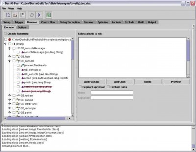Java Obfuscator DashO 3.2 screenshot Java Obfuscator DashO 3.2 screenshot
