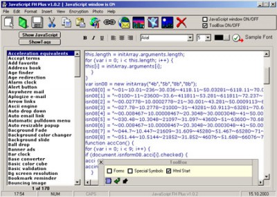 JavaScript FH Plus 1.0.2 screenshot