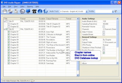 Jesterware DVD Audio Ripper 1.98 screenshot