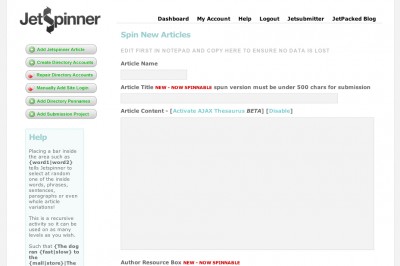 Jetspinner 1.0 screenshot Jetspinner 1.0 screenshot