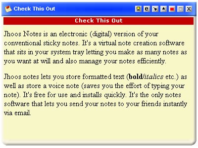 Jhoos Sticky Postit Notes 1.0 screenshot