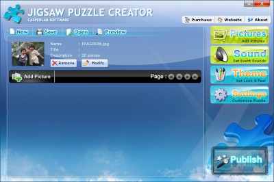 Jigsaw Puzzle Creator 1.6 screenshot