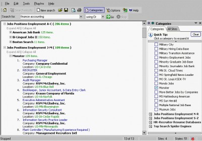 Job Finder Search Software 8.60 screenshot