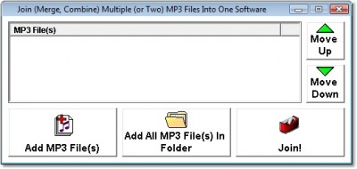 Join (Merge, Combine) Multiple (or Two) MP3 Files 7.0 screenshot