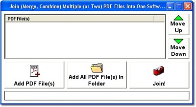 Join (Merge, Combine) Multiple (Two) PDF Files Int 7.0 screenshot