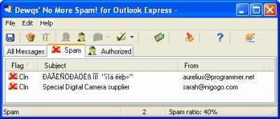 JunkWarden-Dewqs for Outlook Express 4.44 screenshot