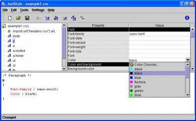 JustStyle CSS Editor 1.3.1 screenshot JustStyle CSS Editor 1.3.1 screenshot