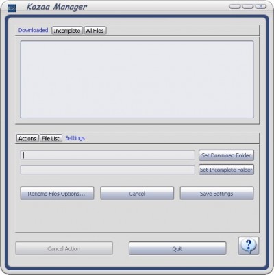 Kazaa Manager 1.7 screenshot