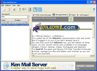 Ken Mail Server 3.0 screenshot Ken Mail Server 3.0 screenshot