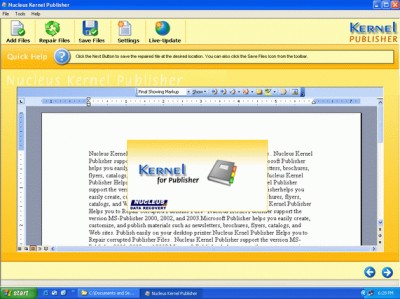 Kernel Publisher Recovery Software 4.02 screenshot