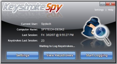 Keystroke Spy 1.10 screenshot Keystroke Spy 1.10 screenshot