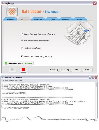 Keystrokes Logger Software 3.0.1.5 screenshot Keystrokes Logger Software 3.0.1.5 screenshot