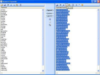 Keyword Expander 1.5 screenshot Keyword Expander 1.5 screenshot