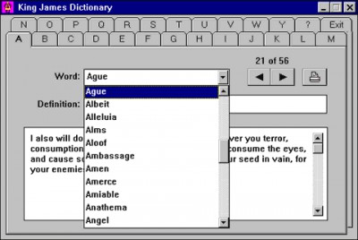King James Dictionary 2.07 screenshot