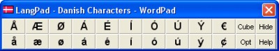 LangPad - Danish Characters 1.1 screenshot LangPad - Danish Characters 1.1 screenshot
