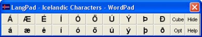 LangPad - Icelandic Characters 1.1 screenshot LangPad - Icelandic Characters 1.1 screenshot