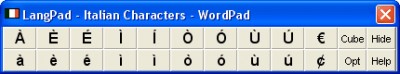 LangPad - Italian Characters 1.1 screenshot LangPad - Italian Characters 1.1 screenshot