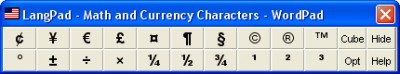 LangPad - Math & Currency Characters 1.1 screenshot