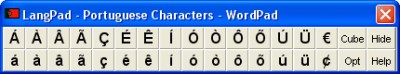 LangPad - Portuguese Characters 1.1 screenshot LangPad - Portuguese Characters 1.1 screenshot