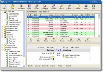 LeaguePad 4.03a screenshot LeaguePad 4.03a screenshot