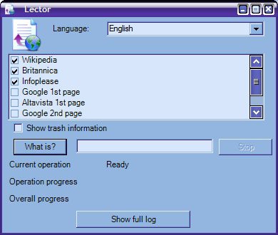 Lector 2.1 screenshot Lector 2.1 screenshot