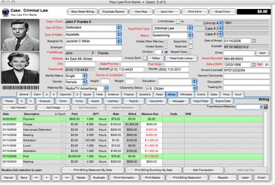 Legal Suite-Case Management Software 2007 screenshot