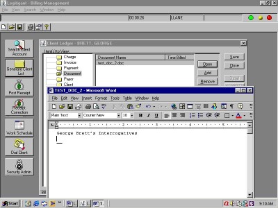 Legitigant Billing - Single-User Edition 1.0 screenshot Legitigant Billing - Single-User Edition 1.0 screenshot