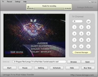 LEN CORP TV to iPod VIDE0 Transfer 7.6.1282 screenshot LEN CORP TV to iPod VIDE0 Transfer 7.6.1282 screenshot