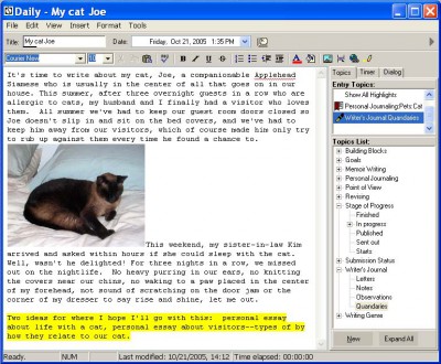 LifeJournal For Writers 2.01.06 screenshot LifeJournal For Writers 2.01.06 screenshot