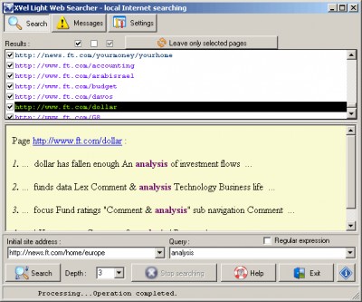 Light Web Searcher 1.4 screenshot Light Web Searcher 1.4 screenshot