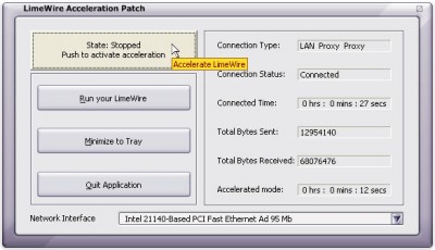 LimeWire Acceleration Patch 6.2.1 screenshot