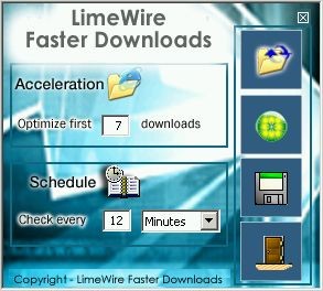 LimeWire Faster Downloads 1.4 screenshot LimeWire Faster Downloads 1.4 screenshot