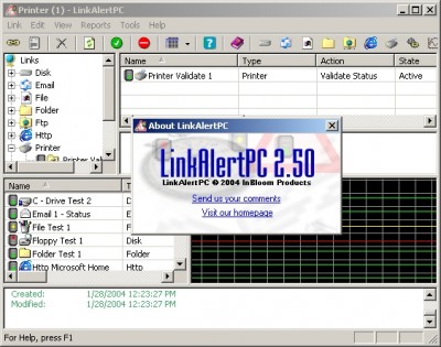 LinkAlertPC 2.50 screenshot LinkAlertPC 2.50 screenshot