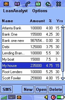 LoanAnalyst (Sony/Ericsson P800/P900) 1.10 screenshot