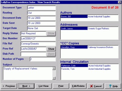 LollyDex Correspondence Index 2.0 screenshot LollyDex Correspondence Index 2.0 screenshot