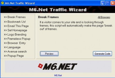 M6.Net Traffic Wizard 1.00 screenshot M6.Net Traffic Wizard 1.00 screenshot