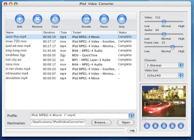 Mac iPod Video Converter 6.0.40.090 screenshot Mac iPod Video Converter 6.0.40.090 screenshot