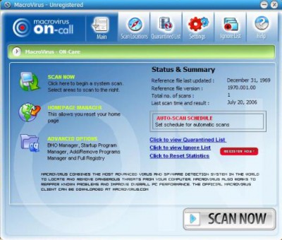 Macro AntiVirus 2008.243 screenshot Macro AntiVirus 2008.243 screenshot