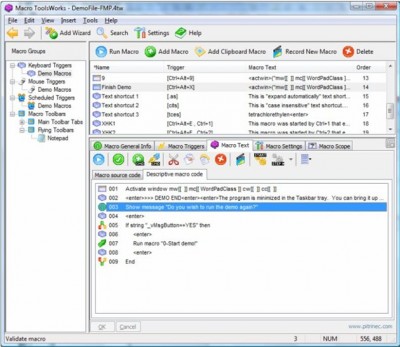 Macro ToolsWorks, Professional Edition 7.0.1 screenshot Macro ToolsWorks, Professional Edition 7.0.1 screenshot