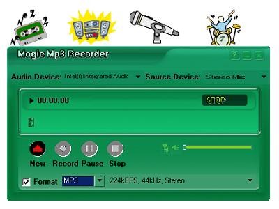 Magic Mp3 recorder 2.10 screenshot